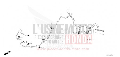 TUYAUTERIE FREIN ARRIERE WW125SS de 2025